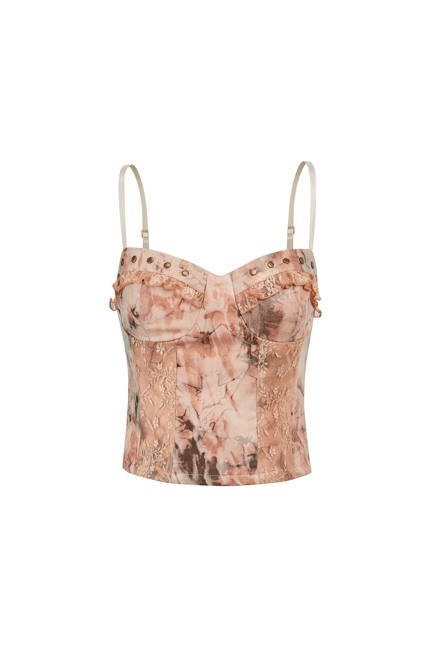 Nude Pink Lace Bustier Top & Mermaid Skirt
