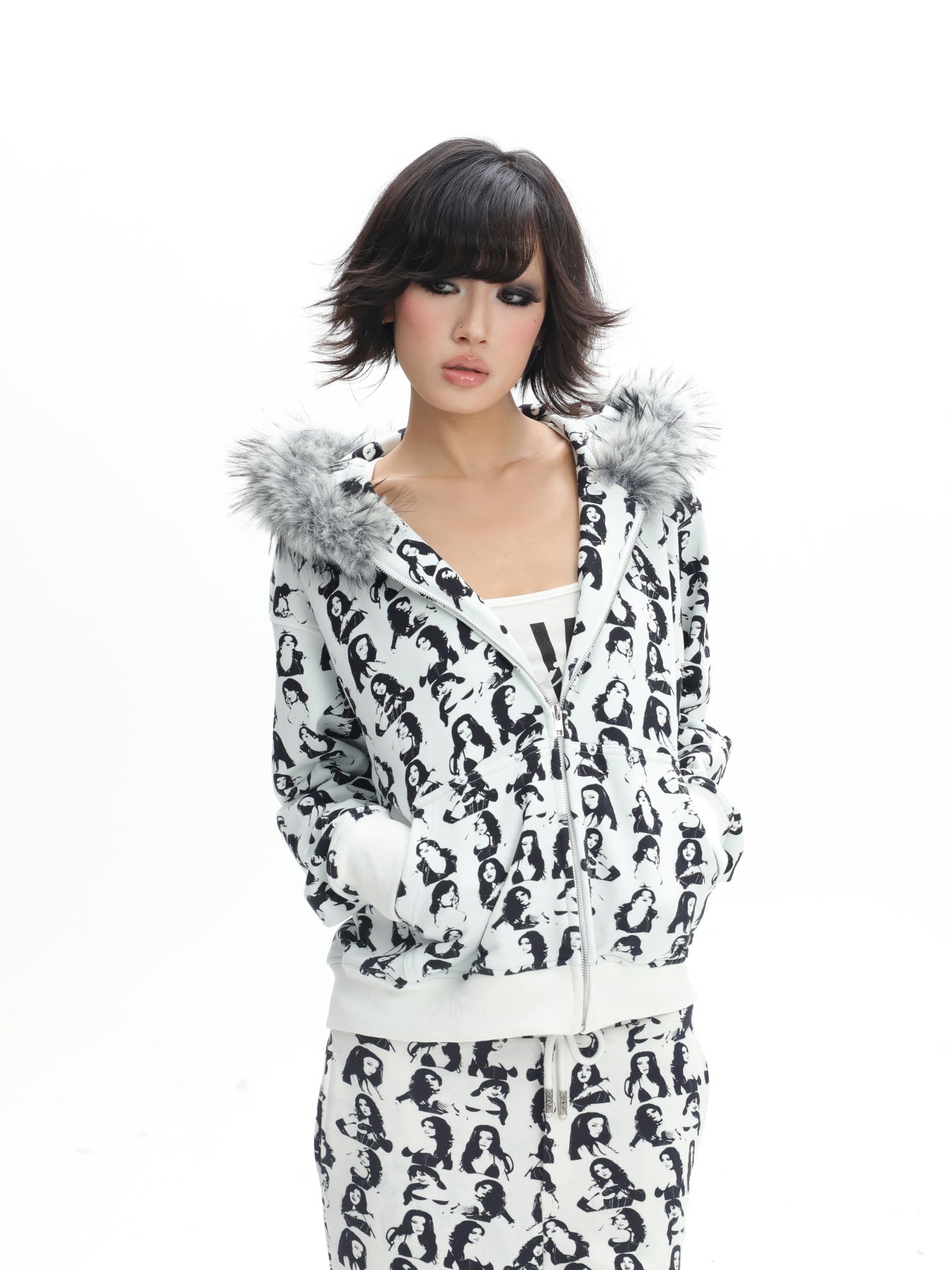 'WHO CARES?' Zip Up Hoodie