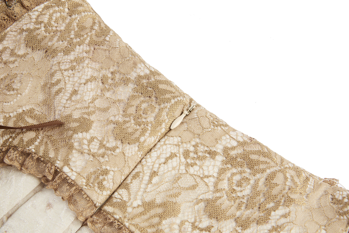 Grungy Lace Patchwork Mini Pleated Skort