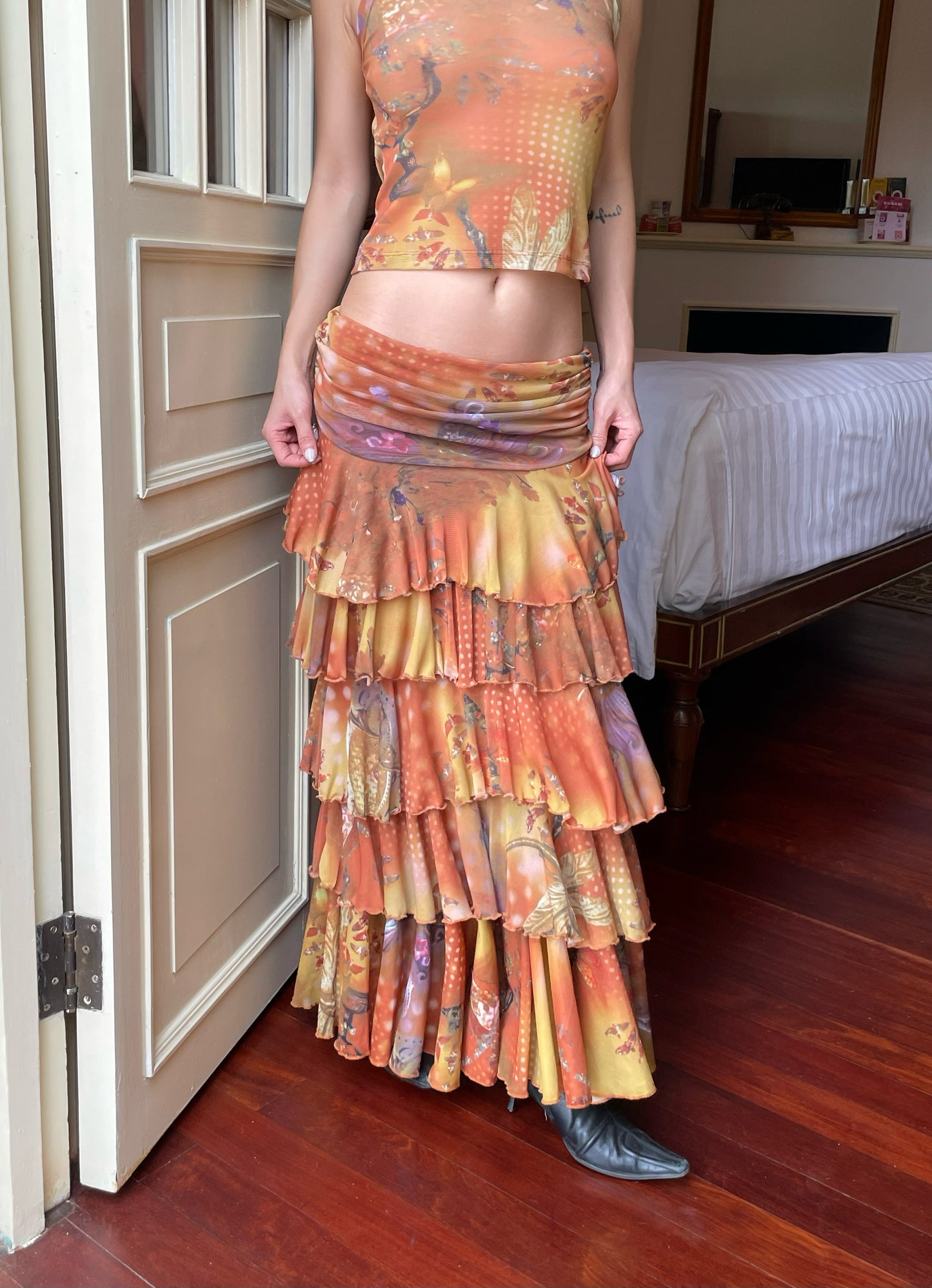 Ji Xie Qing Ting Maxi Skirt