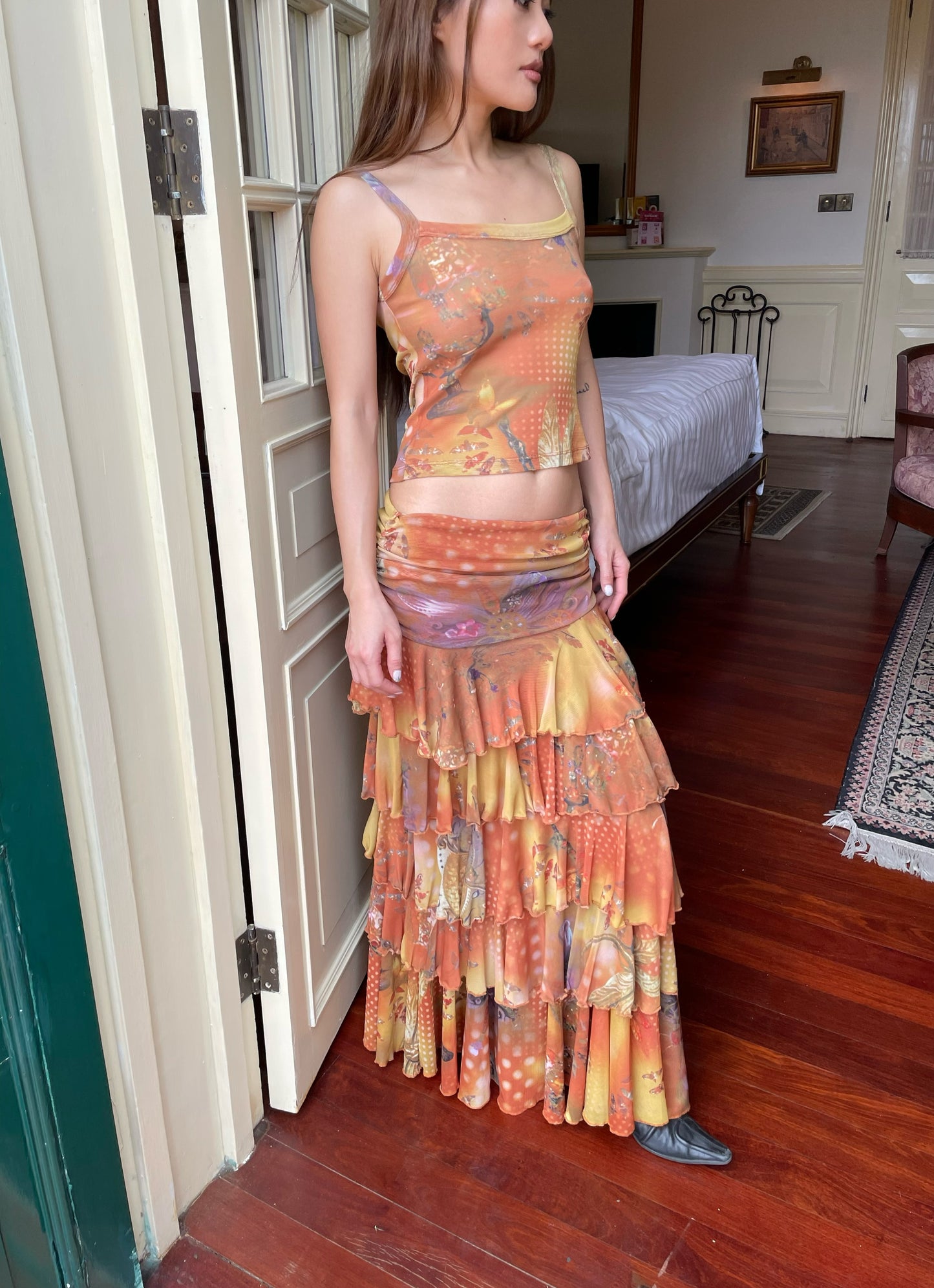 Ji Xie Qing Ting Maxi Skirt