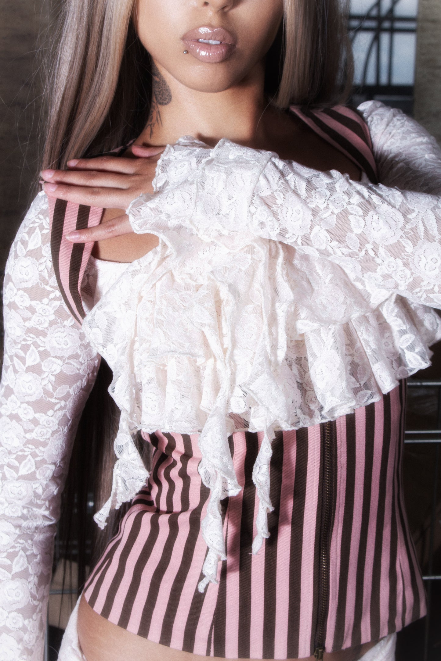 Lace Temptation Top In White