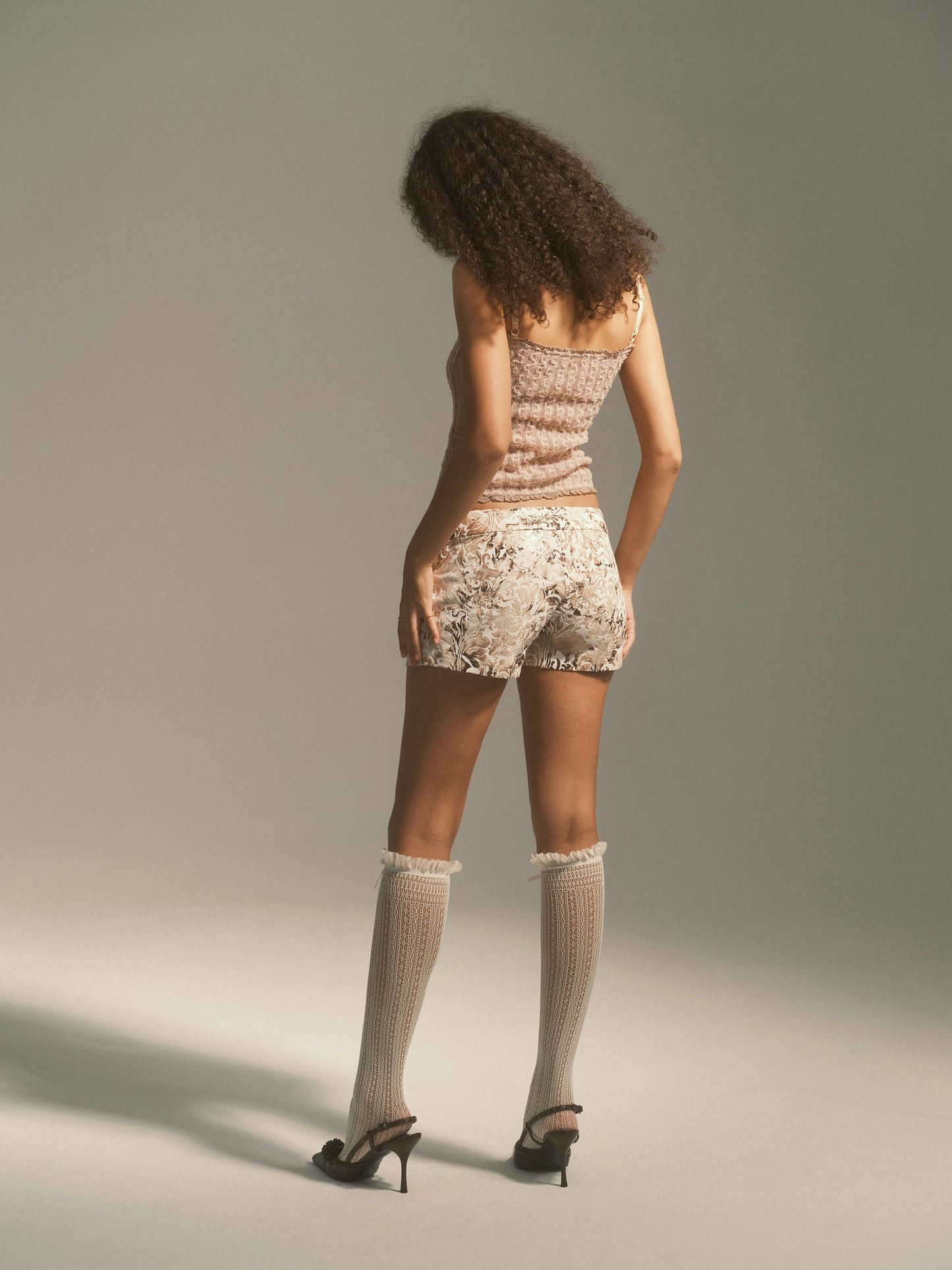 Baroque Print Low Rise Shorts