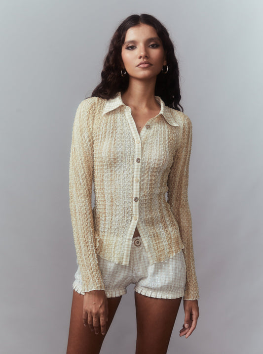 Tie Dye Textured Blouse