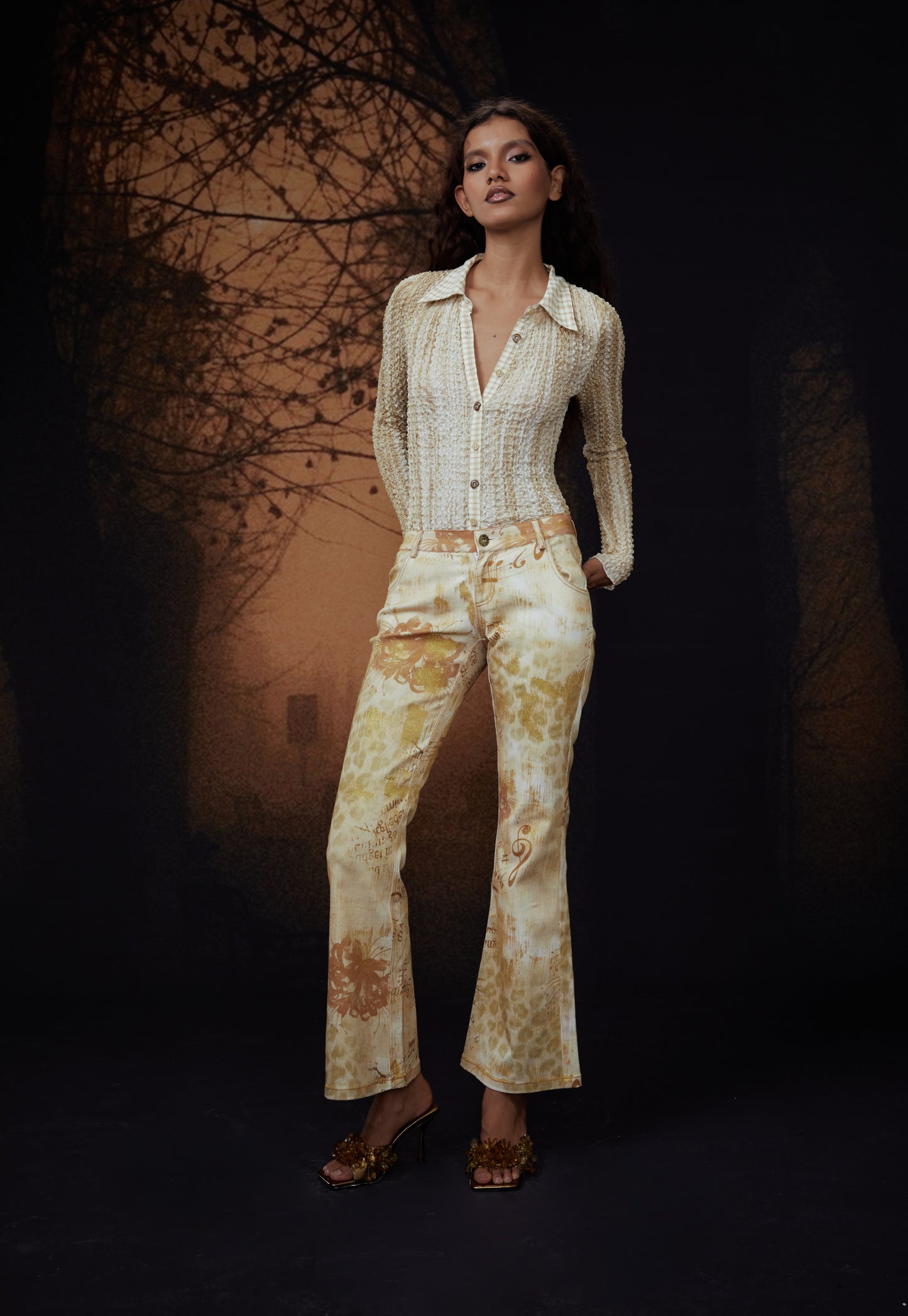 Tie Dye Textured Blouse