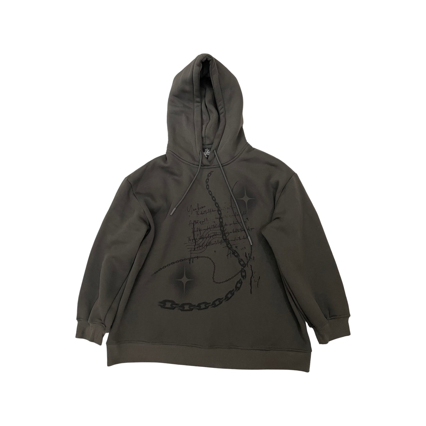 Grey Fleece Lined Oversized Hoodie
