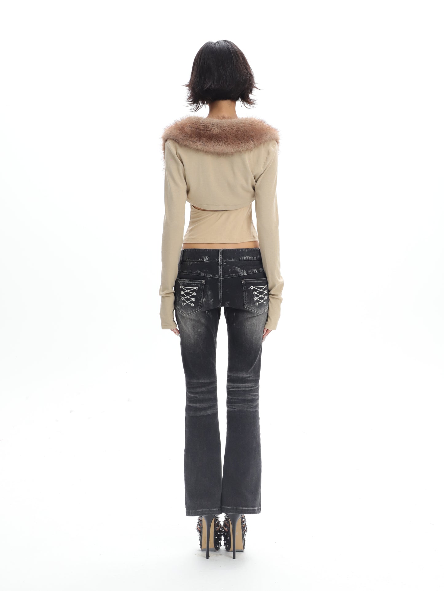 Gia Fur Collar Shrug