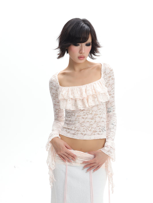 White Lace Temptation Top