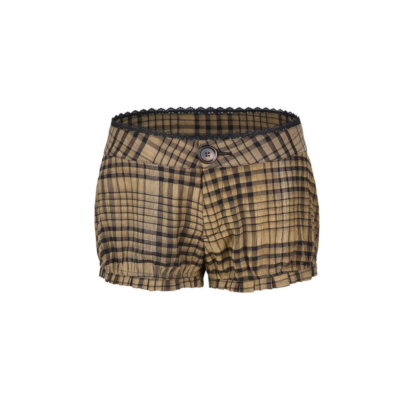 Vivienne Plaid Top & Micro Shorts