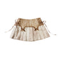 GRUNGY LACE PATCHWORK MINI PLEATED SKORT