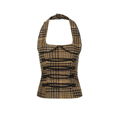Vivienne Plaid Top & Micro Shorts