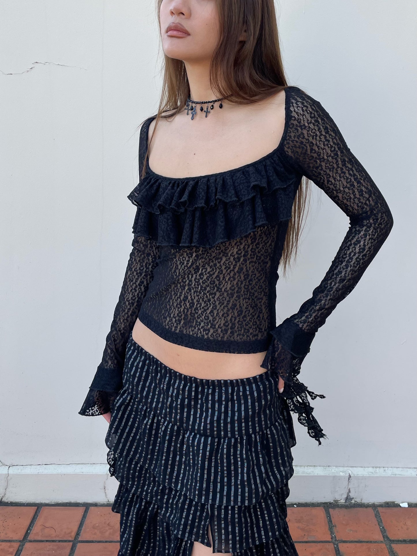 Black Lace Temptation Top