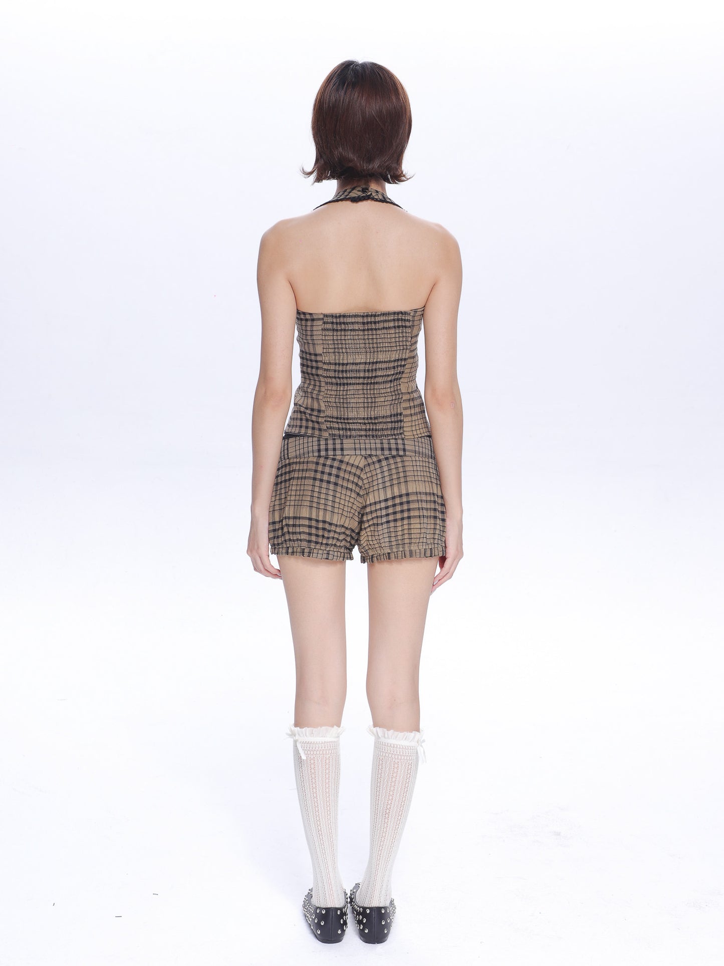 Vivienne Plaid Top & Micro Shorts