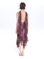 Mesh Floral Brooch Cami Dress & Scarf