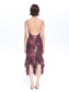 Mesh Floral Brooch Cami Dress & Scarf