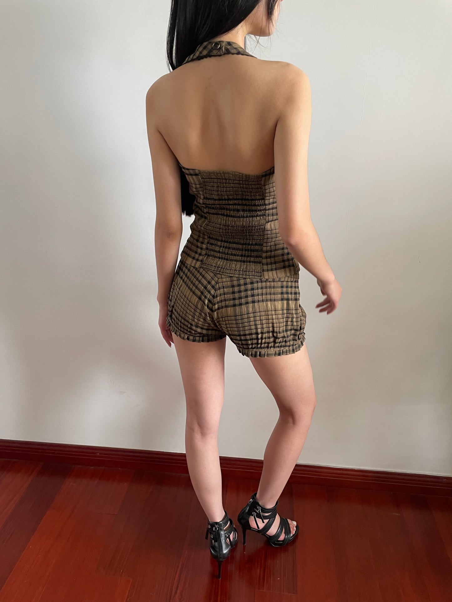 Vivienne Plaid Top & Micro Shorts