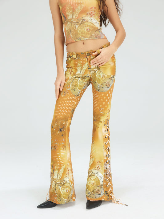Ji Xie Qing Ting Low Rise Jeans