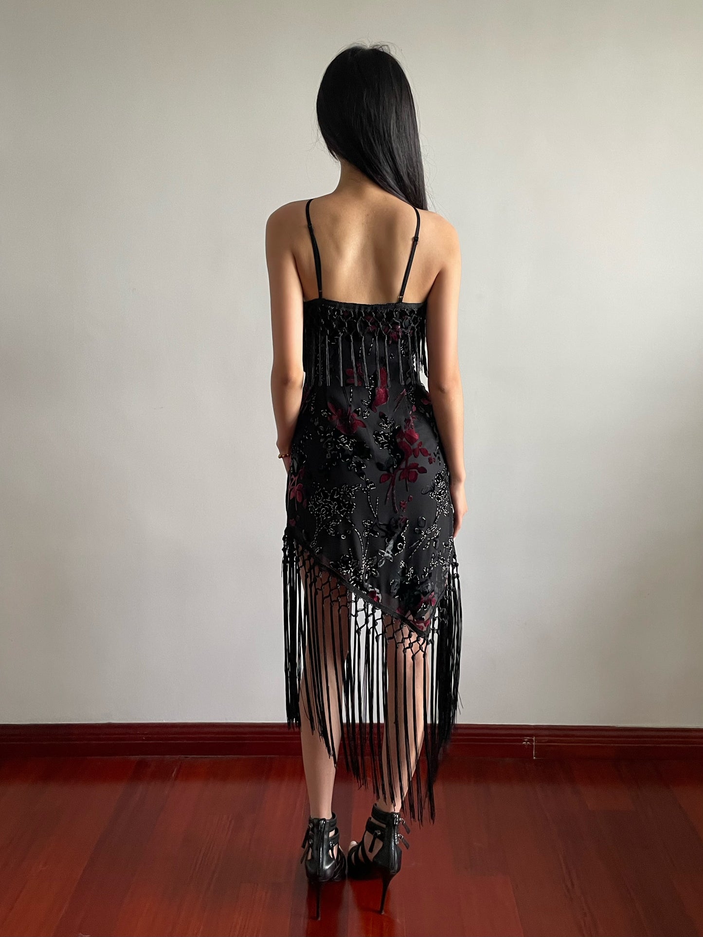Valencia Floral Fringe Dress
