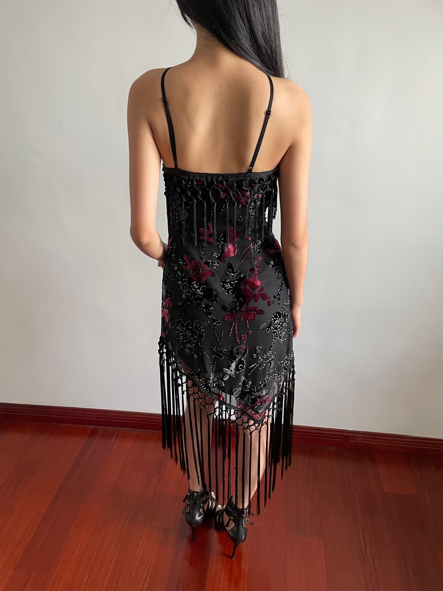 Valencia Floral Fringe Dress