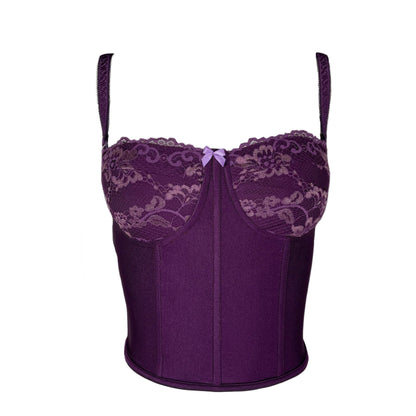 PURPLE LACE BUSTIER TOP