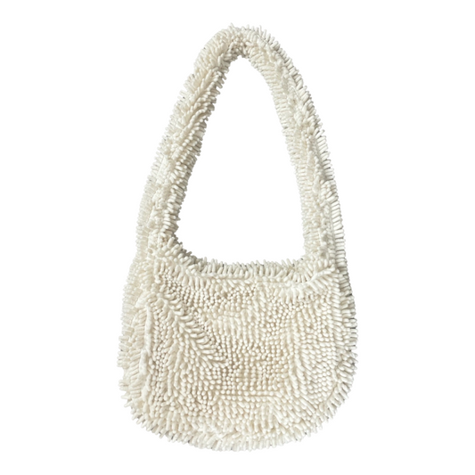 Beige Rug Shaggy Crossbody Bag