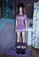 PURPLE RIBON TUBE DRESS