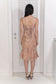 Nude Pink Lace Bustier Top & Mermaid Skirt