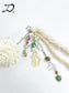 HANDMADE HSTAR POM-POM BEADED KEY CHAINS