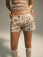 BAROQUE PRINT LOW RISE SHORTS