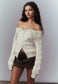 FUR TRIM FAUX LEATHER MICRO MINI SKORT